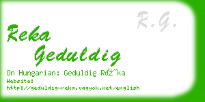 reka geduldig business card